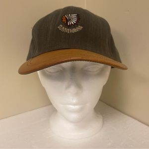 Vintage Sunnehanna Amateur Adjustable Hat with Faux Leather Visor